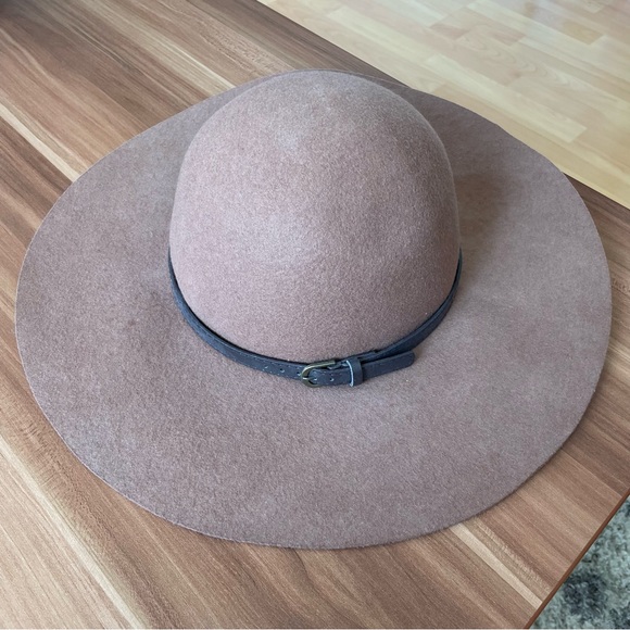 Nashville Hat- brown 100% wool brown floppy hat - Picture 3 of 6